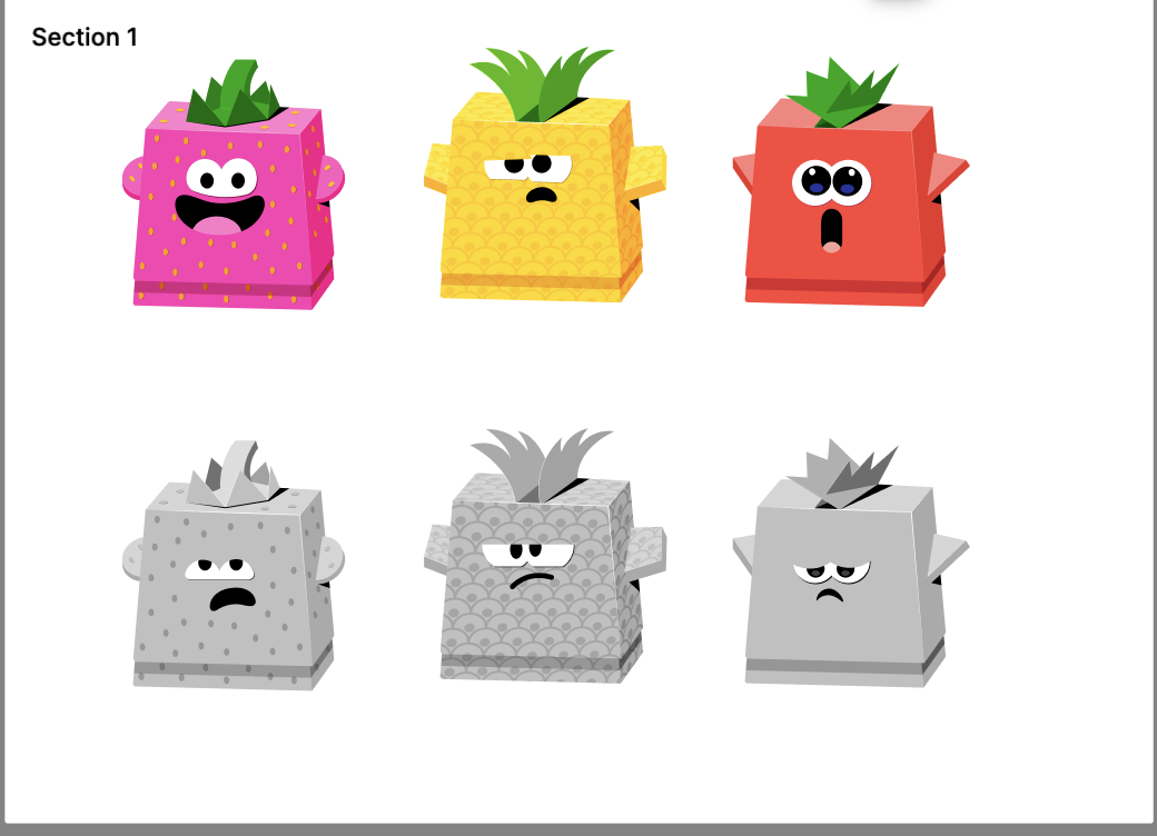 All six Pinata states - active and expired greyscale